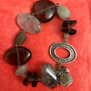 Silpada Green Multi-Stone Stretch Bracelet